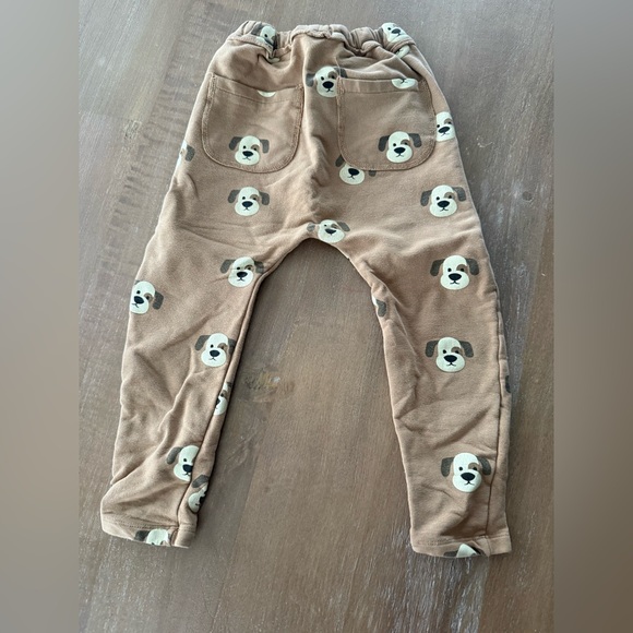 oh baby! Brooklyn Boxy Sweatshirt & Joggers- Puppy Faces Print - Caramel- 2-3 YR - Picture 3 of 8